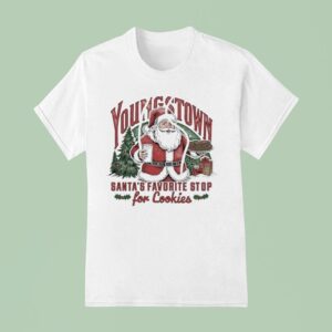 Youngstown Santa S Favorite Stop For Cookies Christmas T Shirt