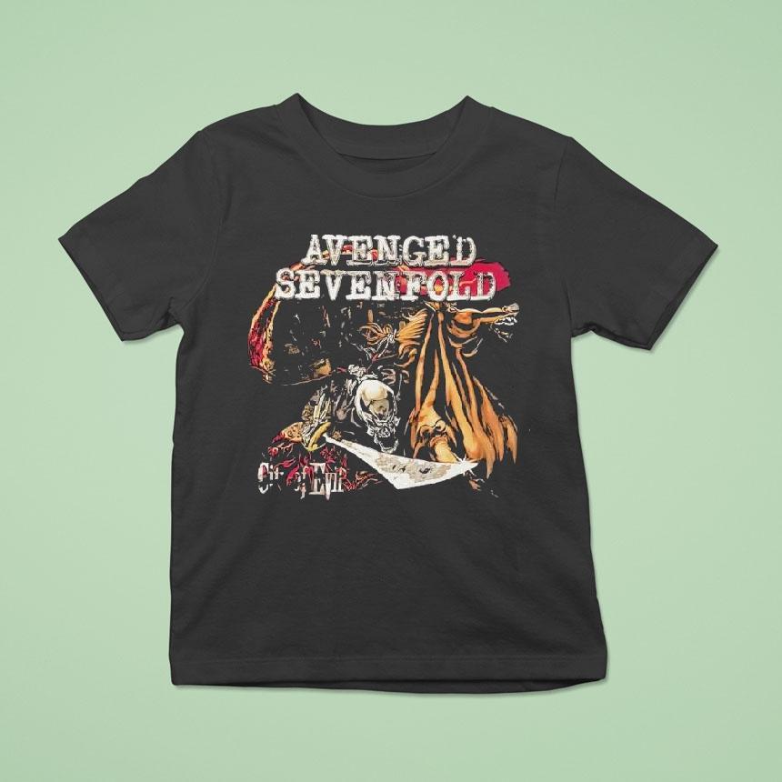 Avenged Sevenfold Album City Of Evil Graphic T Shirt Avenged Sevenfold Album City Of Evil Graphic T Shirt