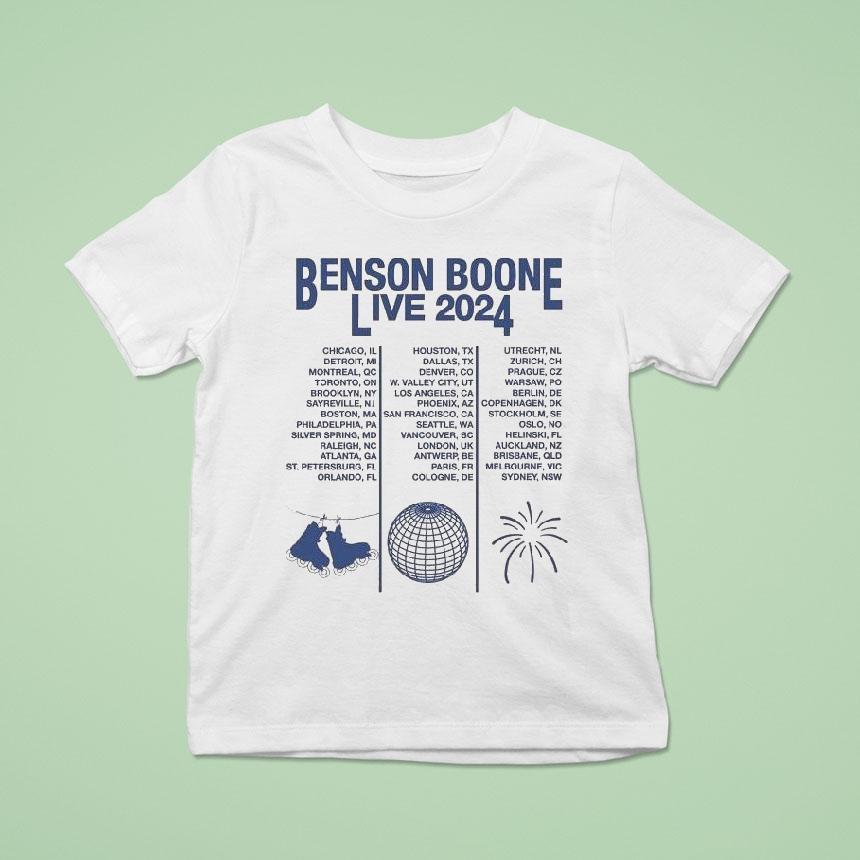 Benson Boone Live World Tour T Shirt Benson Boone Live World Tour T Shirt