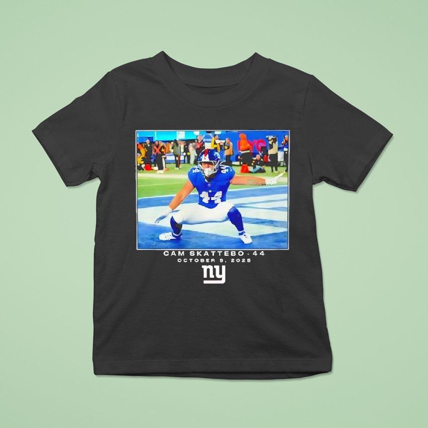 Cam Skattebo New York Giants Nfl Draft Graphic T Shirt Cam Skattebo New York Giants Nfl Draft Graphic T Shirt
