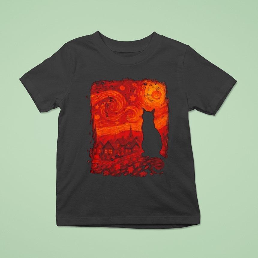 Cat Starry Night Van Gogh Cat Lover Thanksgiving Fall Autumn T Shirt Cat Starry Night Van Gogh Cat Lover Thanksgiving Fall Autumn T Shirt