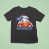 Denver Broncos X Snoopy And Woodstock Driving Car T Shirt