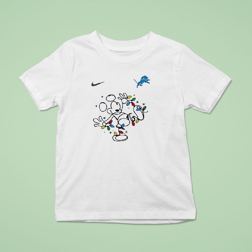 Detroit Lions X Mickey Mouse Believe In The Magic Of Christmas T Shirt Detroit Lions X Mickey Mouse Believe In The Magic Of Christmas T Shirt