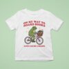 Frog Riding Bicycle On Way To Hoard Books And Cause Chaos T Shirt