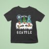 Gnome X Seattle City Sports Team Mariners Seahawks And Kraken Merry Christmas T Shirt