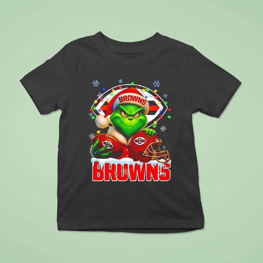 Grinch And Cleveland Browns Christmas Theme Helme T Shirt Grinch And Cleveland Browns Christmas Theme Helme T Shirt