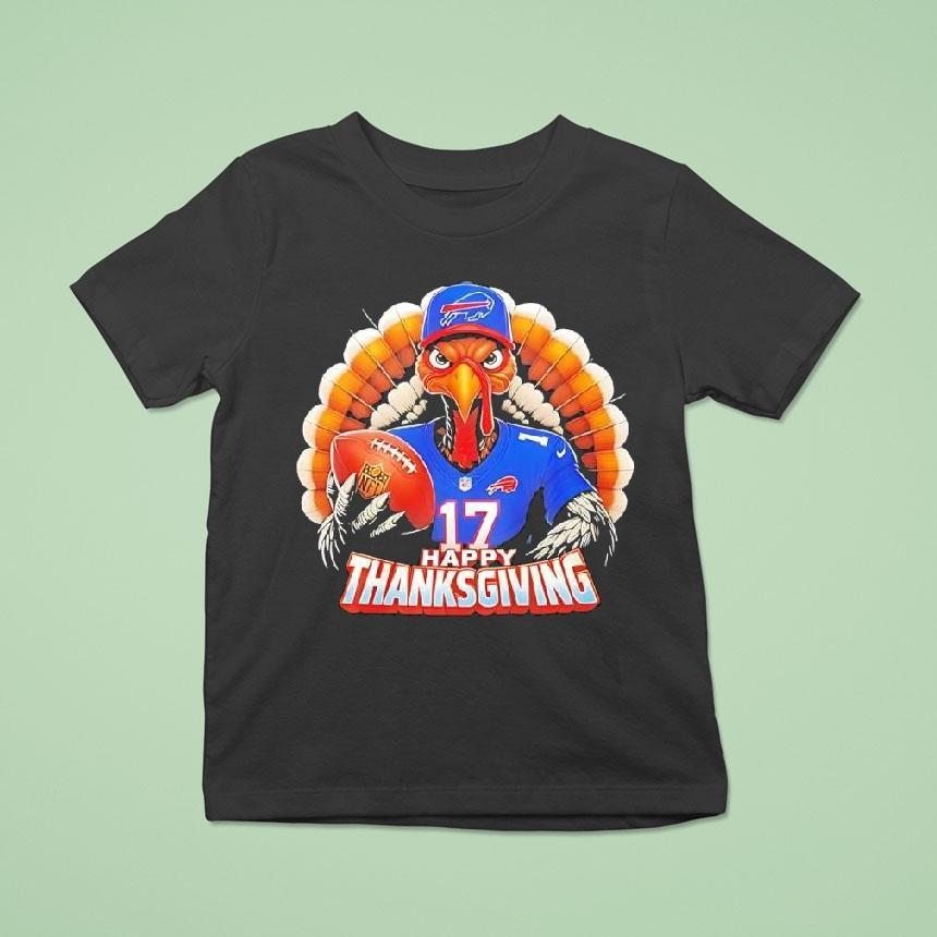 Happy Thanksgiving Turkey Is Wearing Buffalo Bills Graphic T Shirt Happy Thanksgiving Turkey Is Wearing Buffalo Bills Graphic T Shirt