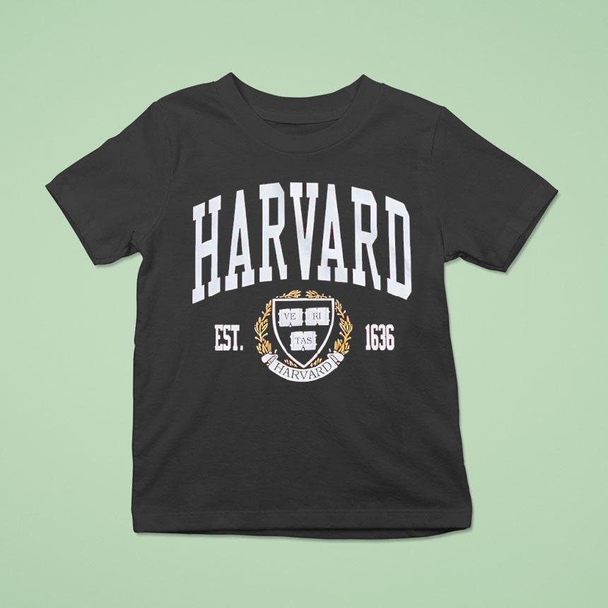 Harvard University Crest Logo Est T Shirt Harvard University Crest Logo Est T Shirt