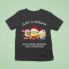 Just A Woman Who Loves Minions And Christmas Merry Christmas T Shirt