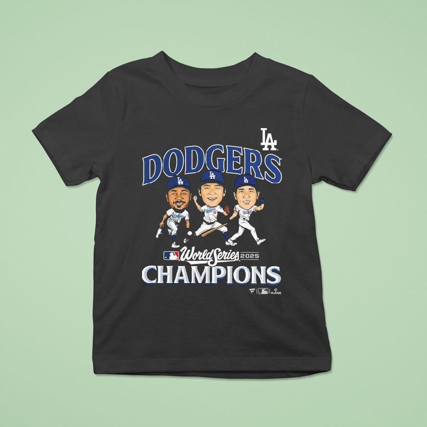 Los Angeles Dodgers World Series Champions Appeal Play Caricature T Shirt Los Angeles Dodgers World Series Champions Appeal Play Caricature T Shirt