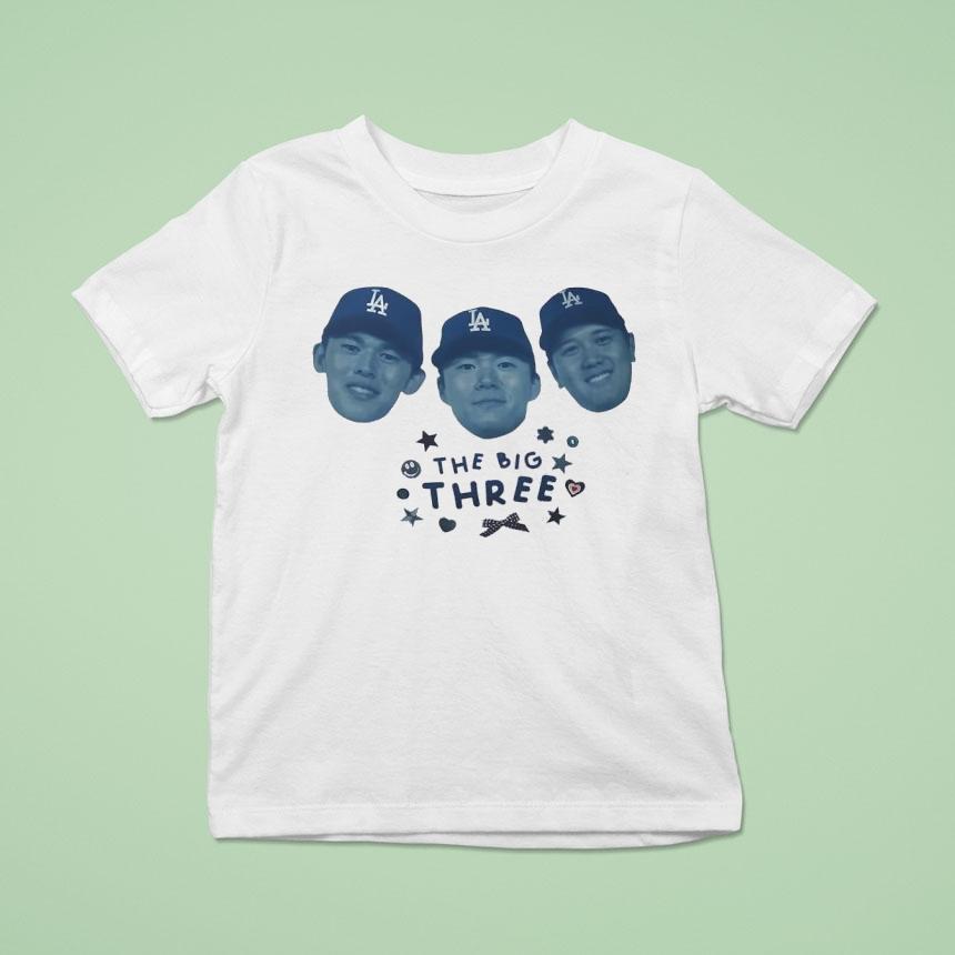 Los Angeles Dodgers Baseball The Big Three T Shirt Los Angeles Dodgers Baseball The Big Three T Shirt