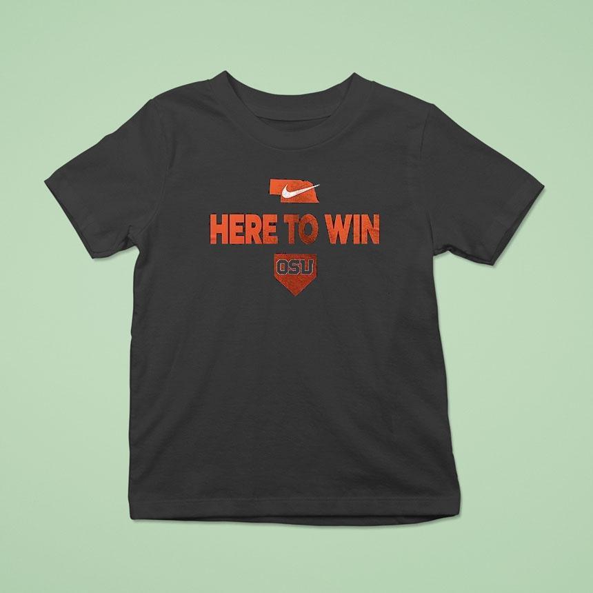 Oregon State Beavers Here To Win Men S College World Series Logo T Shirt Oregon State Beavers Here To Win Men S College World Series Logo T Shirt
