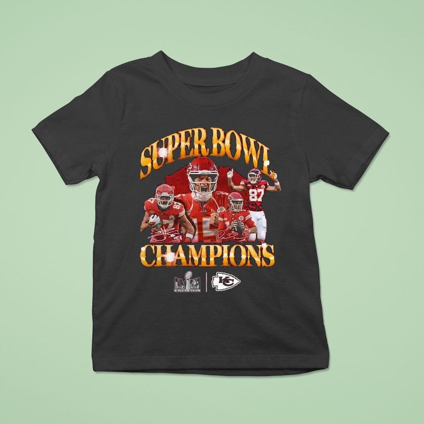 Patrick Mahomes And Travis Kelce Kansas City Chiefs Super Bowl Lviii Champions T Shirt Patrick Mahomes And Travis Kelce Kansas City Chiefs Super Bowl Lviii Champions T Shirt
