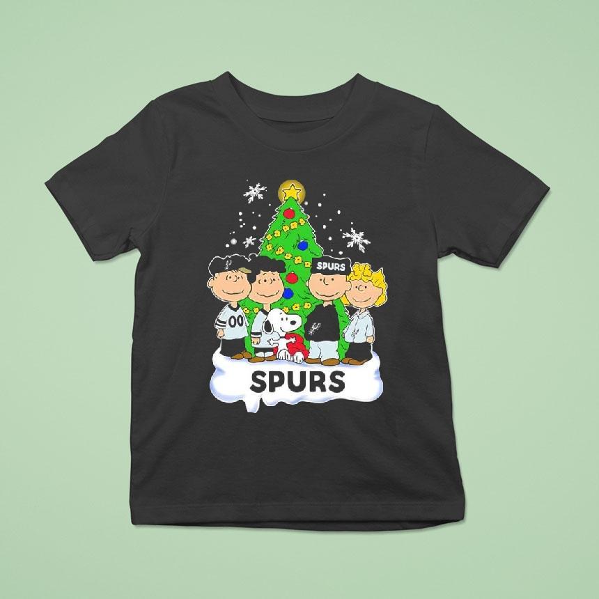 Peanuts Comic Christmas Tree In San Antonio Spurs Graphic T Shirt Peanuts Comic Christmas Tree In San Antonio Spurs Graphic T Shirt