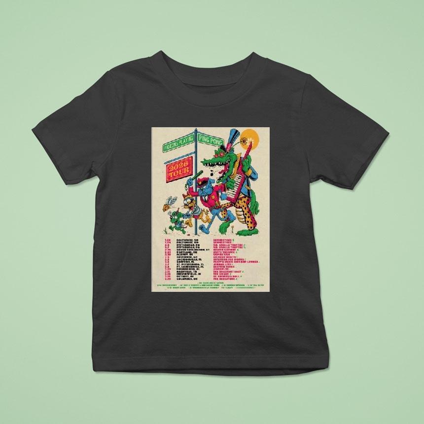 Pigeons Playing Ping Pong Tour T Shirt Pigeons Playing Ping Pong Tour T Shirt
