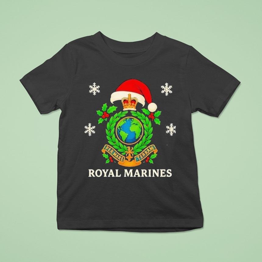 Royal Marines Christmas Per Mare Terram T Shirt Royal Marines Christmas Per Mare Terram T Shirt