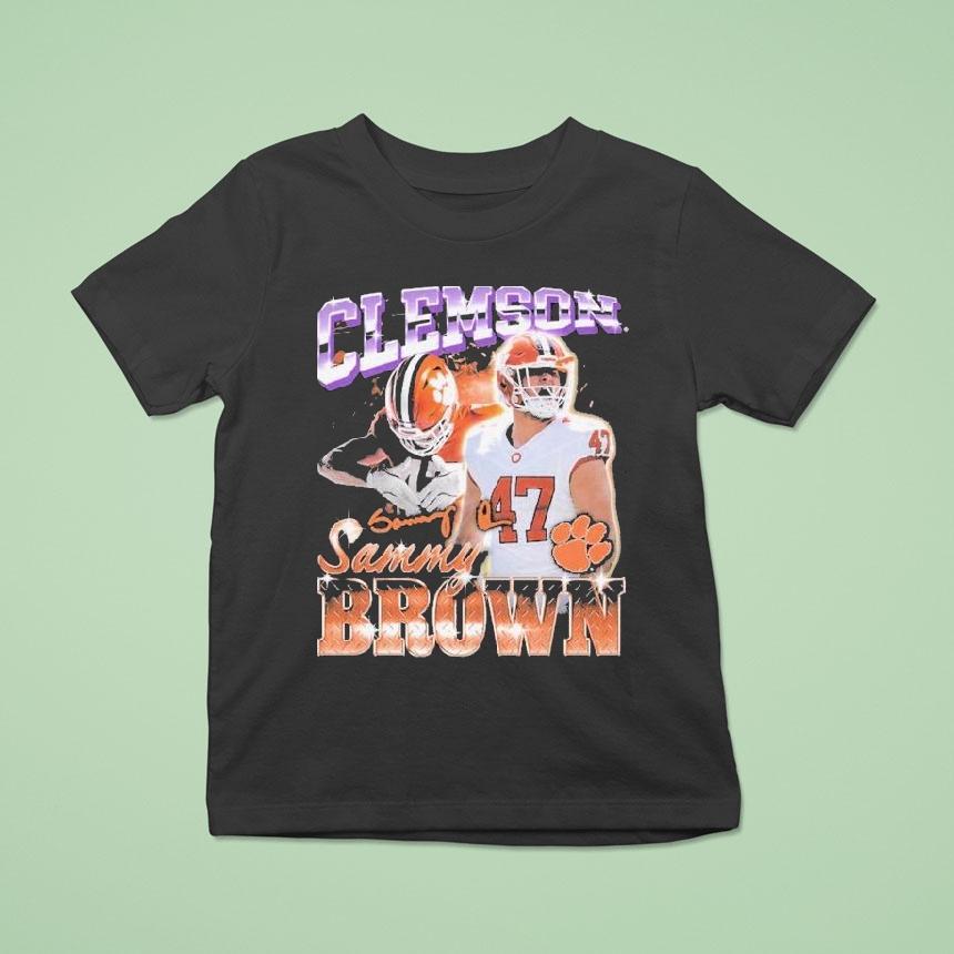 Sammy Brown Clemson Tigers S Retro Signature Player T Shirt Sammy Brown Clemson Tigers S Retro Signature Player T Shirt