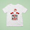 Santa Claus Smiling Christmas Merry And Bright Ligh T Shirt