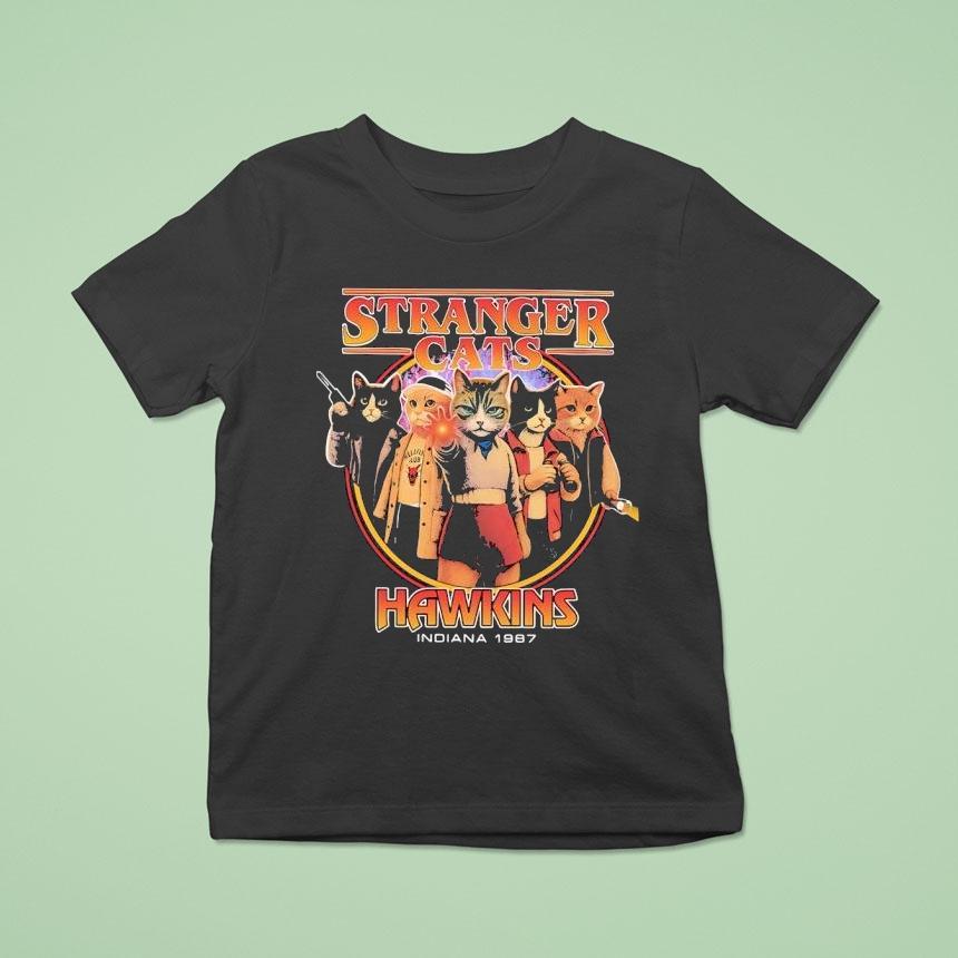 Stranger Cats Hawkins Indiana T Shirt Stranger Cats Hawkins Indiana T Shirt