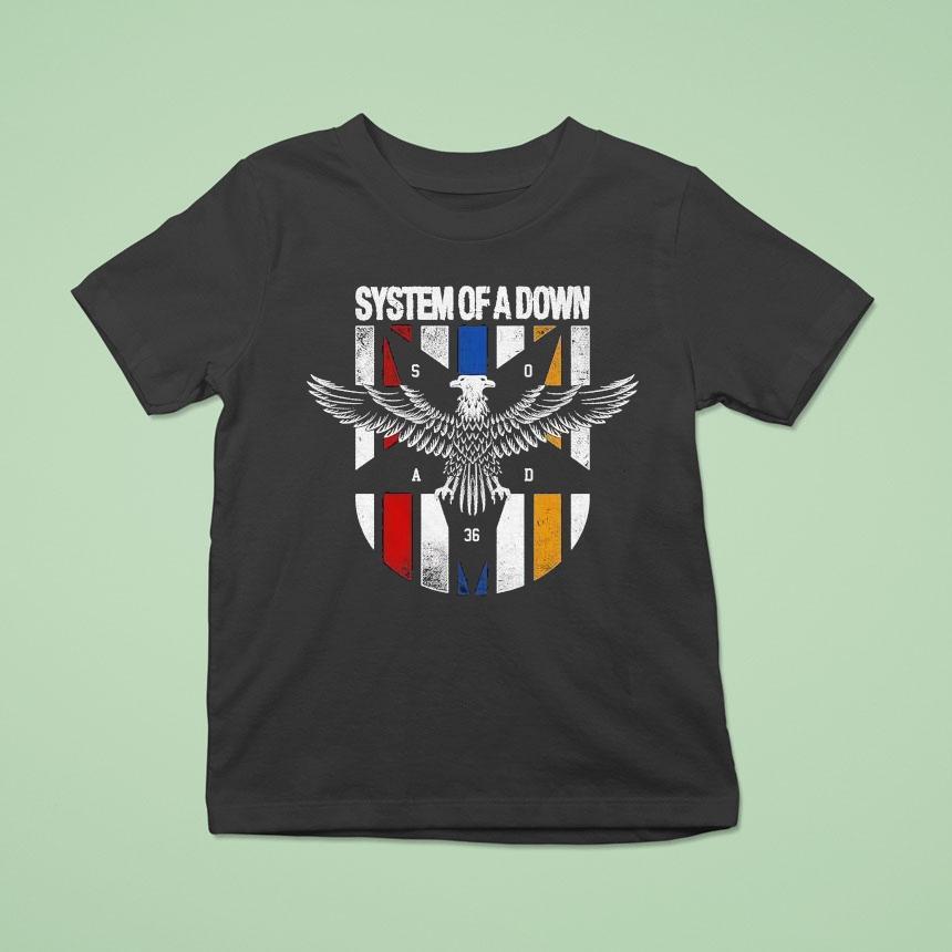 System Of A Down Eagle Colours T Shirt System Of A Down Eagle Colours T Shirt
