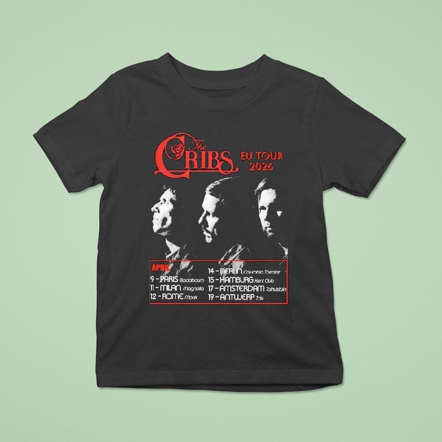 The Cribs Eu New Tour April Tour T Shirt The Cribs Eu New Tour April Tour T Shirt