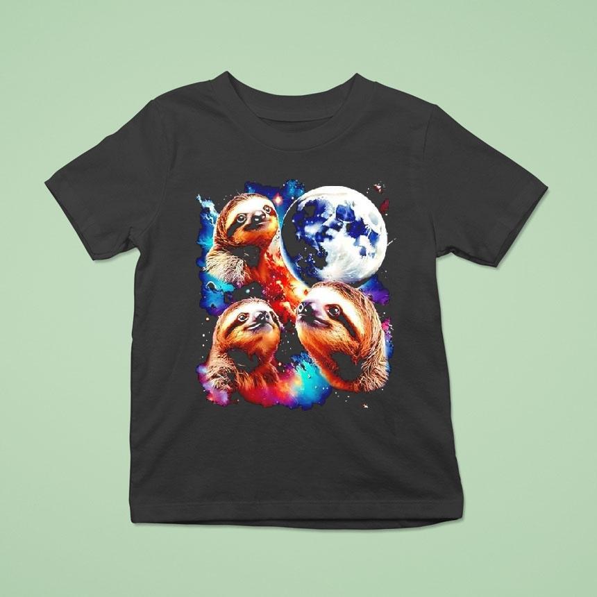 Triple Moon Sloths Graphic T Shirt Triple Moon Sloths Graphic T Shirt