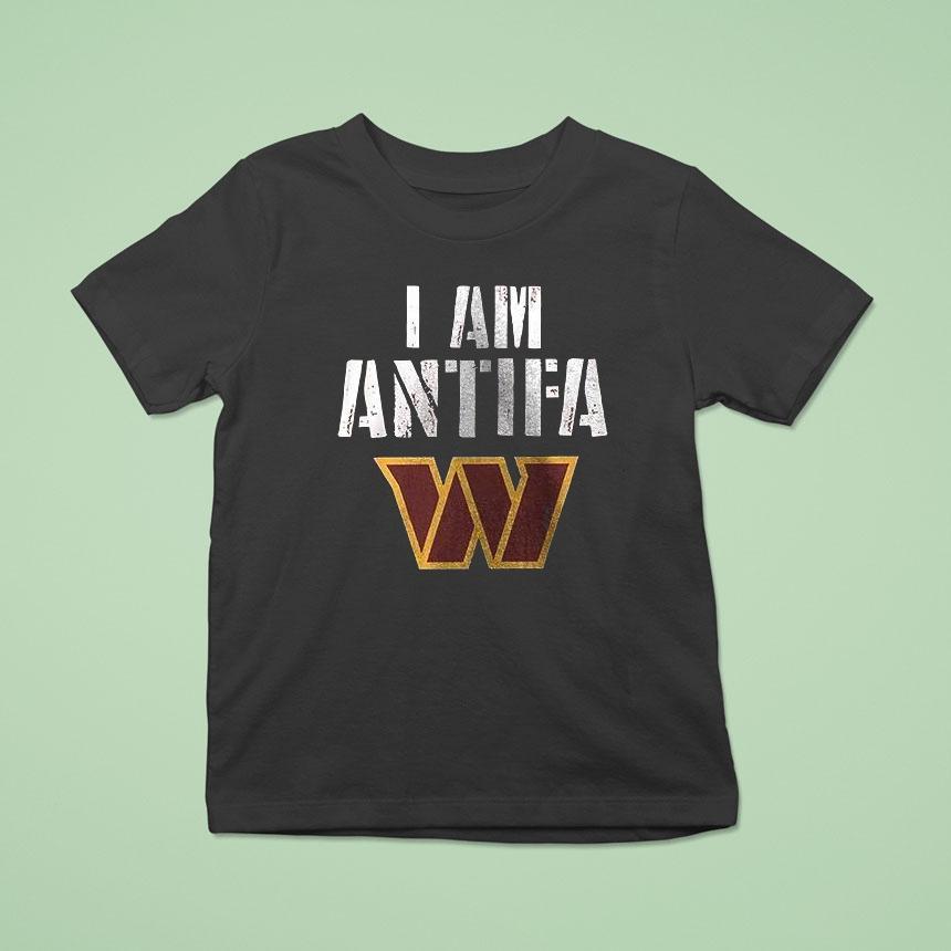 Washington Commanders I Am Antifa Against Fascism T Shirt Washington Commanders I Am Antifa Against Fascism T Shirt
