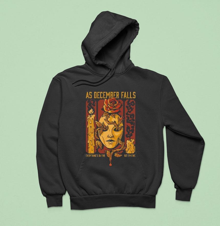 As December Falls Candle Hoodie As December Falls Candle Hoodie