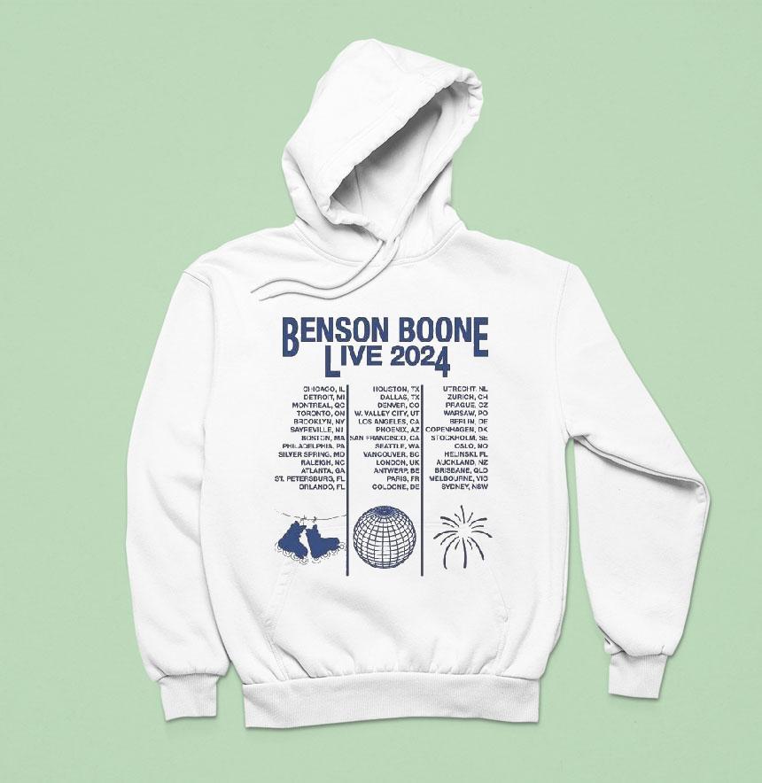 Benson Boone Live World Tour Hoodie Benson Boone Live World Tour Hoodie