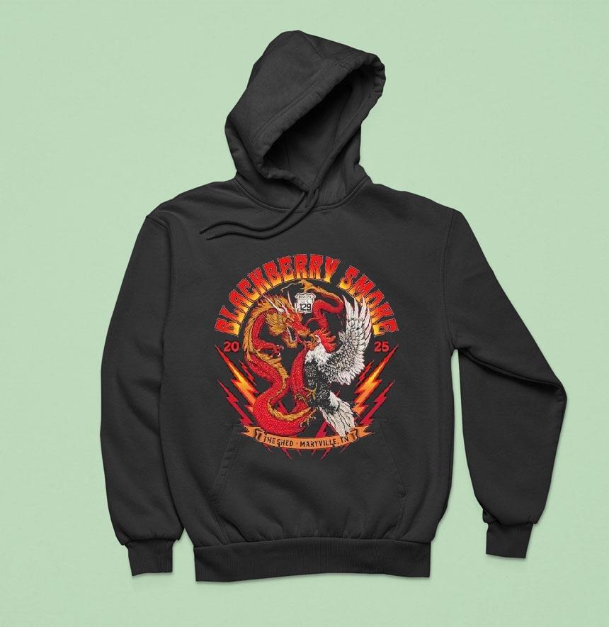 Blackberry Smoke May The Shed Concert Series Maryville Tn Dragon Rooster Hoodie Blackberry Smoke May The Shed Concert Series Maryville Tn Dragon Rooster Hoodie