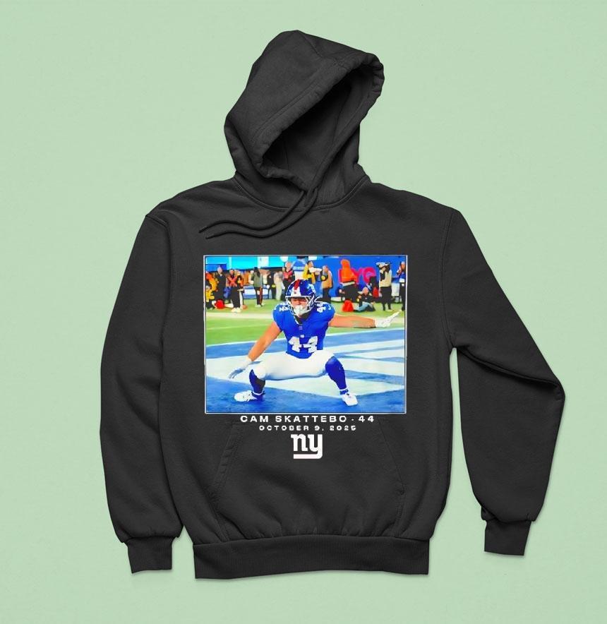 Cam Skattebo New York Giants Nfl Draft Graphic Hoodie Cam Skattebo New York Giants Nfl Draft Graphic Hoodie