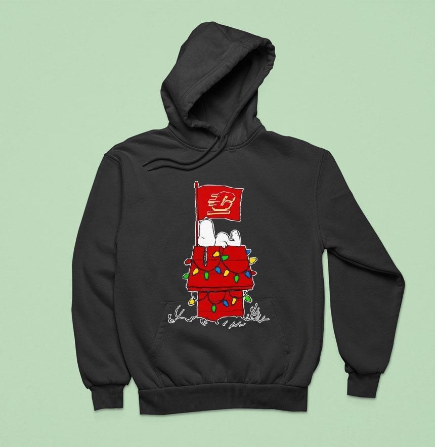 Central Michigan Chippewas Snoopy House Christmas Hoodie Central Michigan Chippewas Snoopy House Christmas Hoodie