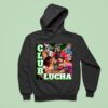 Club Lucha Wrestler Mask Collage Mexican Wrestling Hoodie