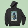 Creepmas Vintage The Yule Cat Tarot Card Dark Christmas Hoodie