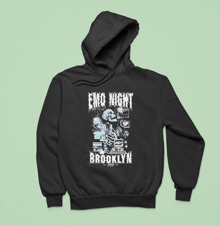 Emo Night Brooklyn Computer Skeleton Hoodie Emo Night Brooklyn Computer Skeleton Hoodie