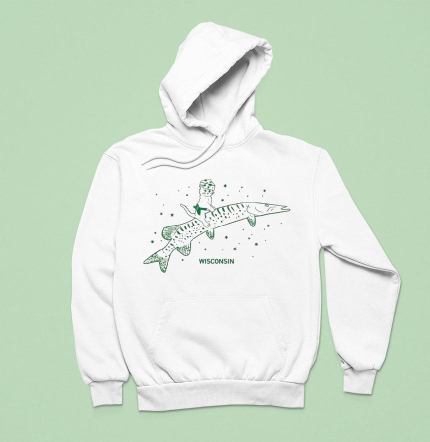 Gary Riding Musky Wisconsin Cat Fish Hoodie Gary Riding Musky Wisconsin Cat Fish Hoodie
