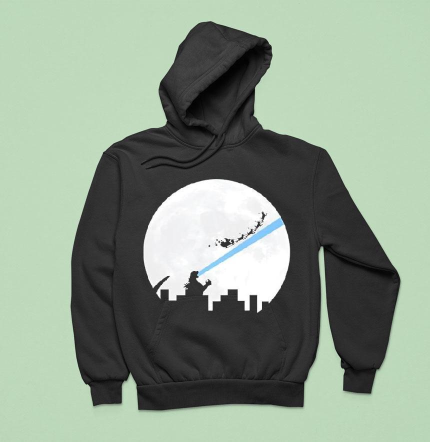 Godzilla Vs Santa Christmas Hoodie Godzilla Vs Santa Christmas Hoodie