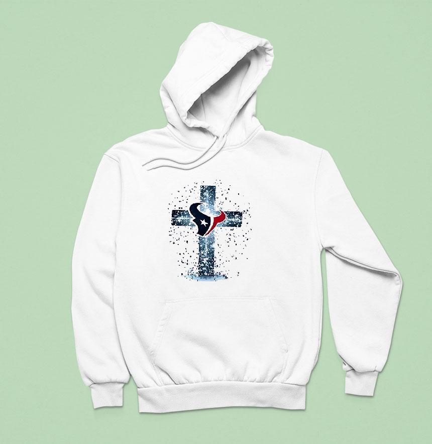 Houston Texans I Can Do All Things Through Chris Cross Hoodie Houston Texans I Can Do All Things Through Chris Cross Hoodie