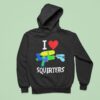 I Love Squirters Water Gun Graphic Hoodie