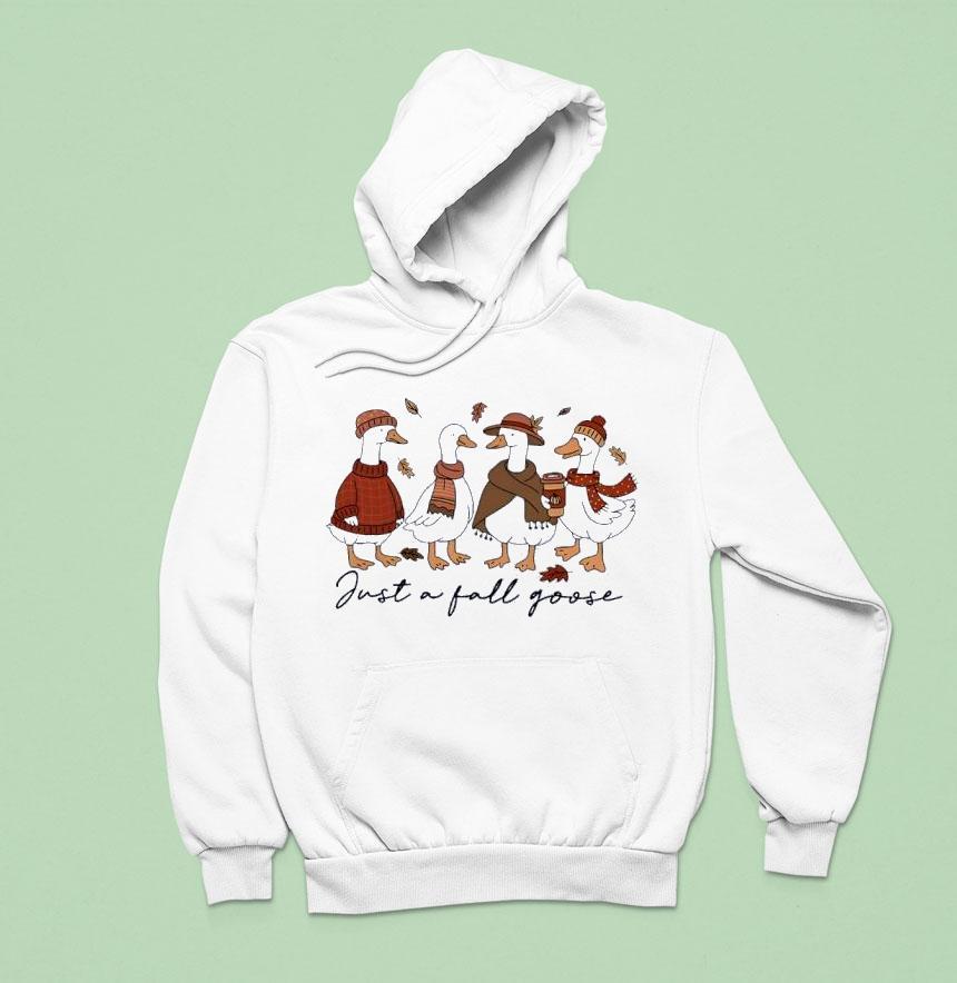 Just A Thankful Goose Thanksgiving Hoodie Just A Thankful Goose Thanksgiving Hoodie