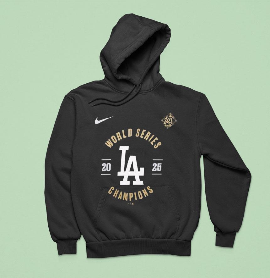 Los Angeles Dodgers Nike Black Ws Champions Hoodie Los Angeles Dodgers Nike Black Ws Champions Hoodie