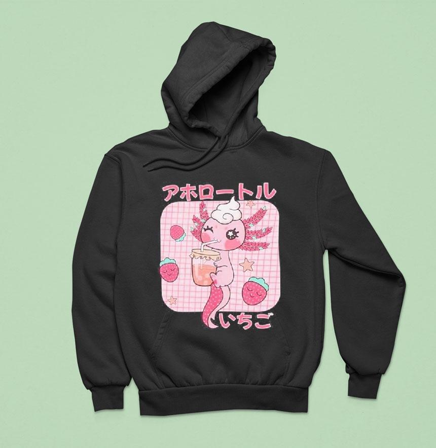 Michelle Otter Strawberry Axolotl Hoodie Michelle Otter Strawberry Axolotl Hoodie
