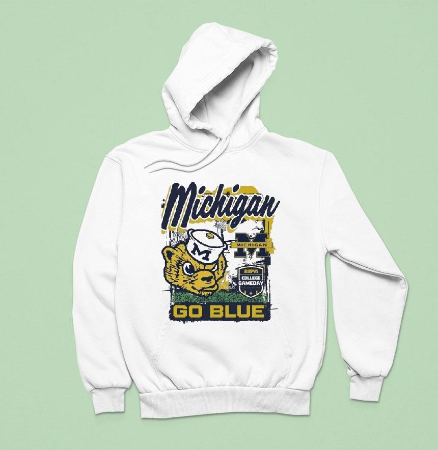 Michigan Wolverines College Gameday Mascot Go Blue Hoodie Michigan Wolverines College Gameday Mascot Go Blue Hoodie