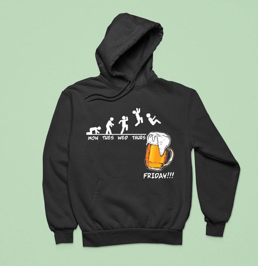 Mon Tues Wed Thurs Friday Man Jump Into A Glass Of Beer Hoodie Mon Tues Wed Thurs Friday Man Jump Into A Glass Of Beer Hoodie