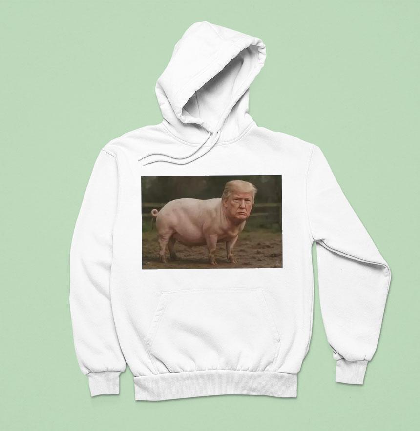 Pig Headed Trump Quiet Piggy Hoodie Pig Headed Trump Quiet Piggy Hoodie
