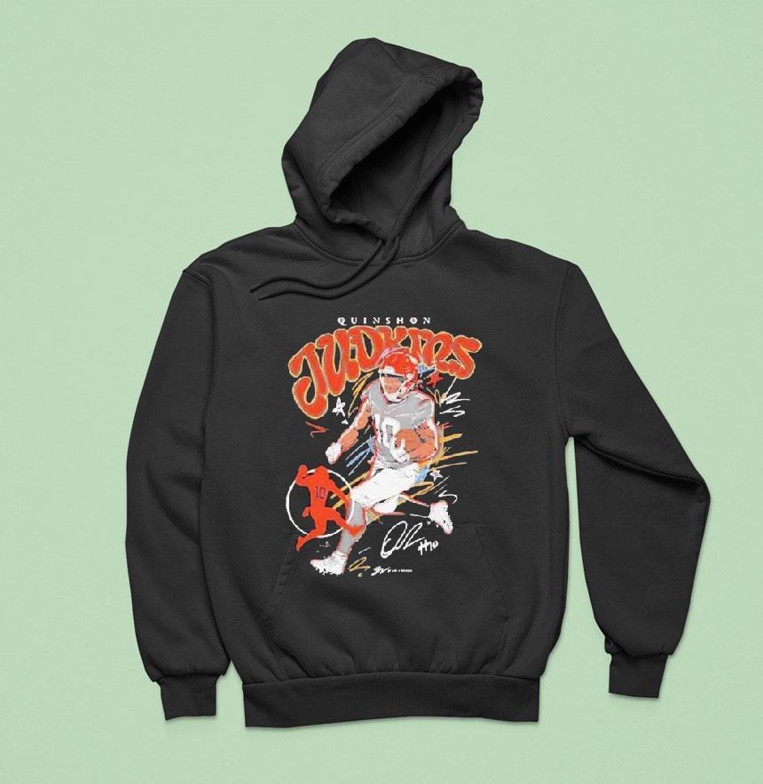 Quinshon Judkins Cleveland Browns Scribble Signature Hoodie Quinshon Judkins Cleveland Browns Scribble Signature Hoodie