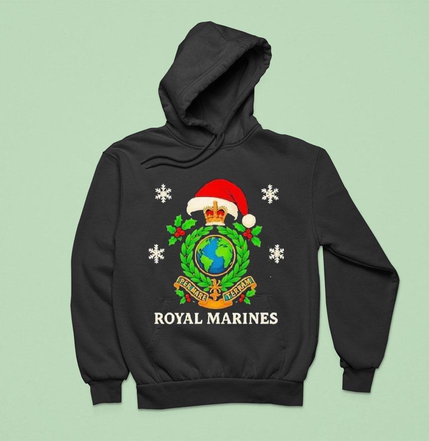 Royal Marines Christmas Per Mare Terram Hoodie Royal Marines Christmas Per Mare Terram Hoodie