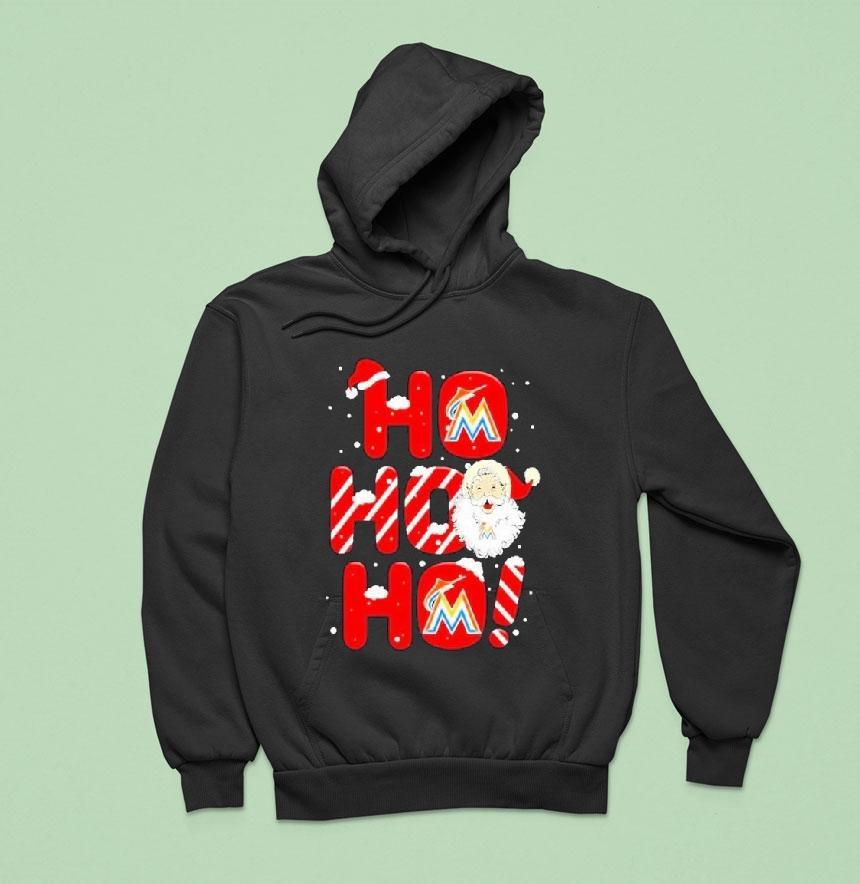 Santa Claus Miami Marlins Ho Ho Ho Holiday Merry Christmas Hoodie Santa Claus Miami Marlins Ho Ho Ho Holiday Merry Christmas Hoodie