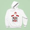 Santa Claus Smiling Christmas Merry And Bright Ligh Hoodie