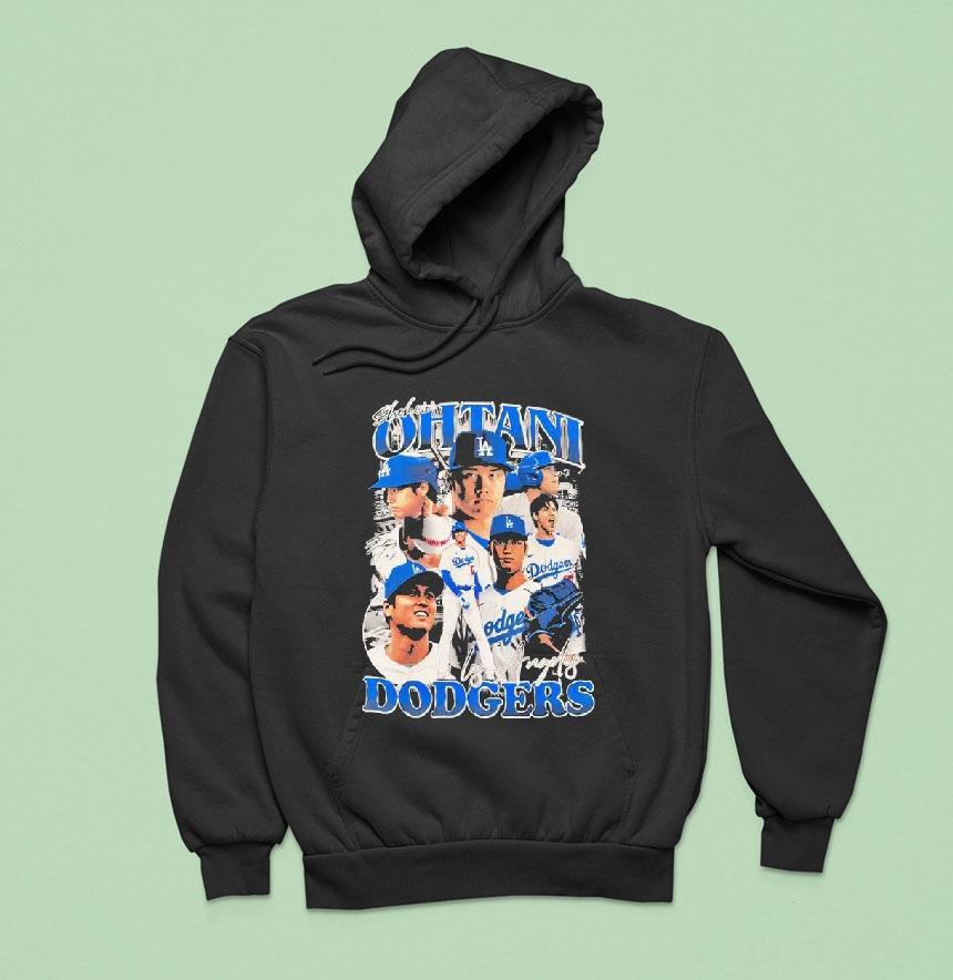 Shohei Ohtani Los Angeles Dodgers Baseball Player Collage Hoodie Shohei Ohtani Los Angeles Dodgers Baseball Player Collage Hoodie